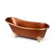 Handcrafted Copper Bathtub With Warm Patina Sculpted Form